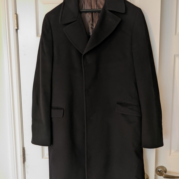 Ted Baker Overcoat - single breasted - Ulster collar - US 44R - Black - Picture 10 of 12